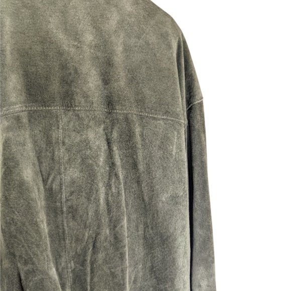 Men's Vintage Sheepskin Cardigan Brown & Red Confeccion Cuni, SA Made in Spain - Picture 4 of 15